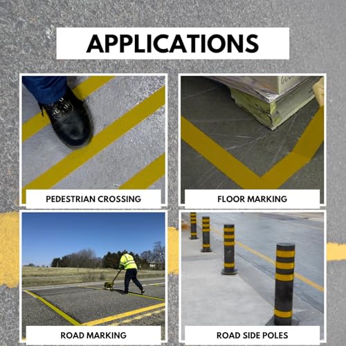 DuraMark RPT-750 Reflective Pavement Marking Tape, Yellow, 3 in x 108 ft - color: Yellow, size: 3 Inch x 108 Ft