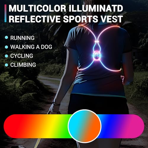 Running Lights For Runners, Reflective Running Vest, Light Up Running Vest