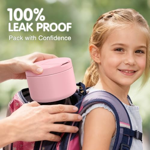 LOHASOK Kids Insulated Thermo for Hot Food Soup, 12oz - color: Light Pink, size: 12 ounces
