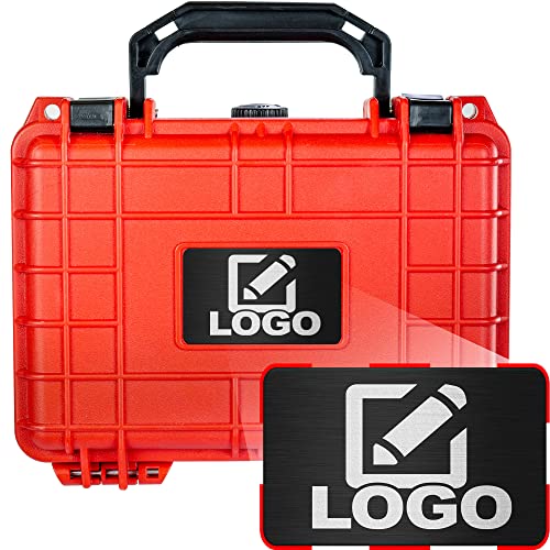 Eylar Protective Gear and Camera Hard Case with Custom Logo Engraved Plate TSA Approved 8.12 inch 6.56 inch 3.56 inch, Customizable Pluck Foam, Lockable for Cameras, Lenses, Drones, Gear (Red) - color: Red