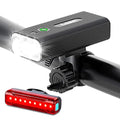 1200 Lumens Bike Lights for Night Riding,Super Bright Bike Lights Front and Back,USB Rechargeable Bicycle Light,3 LED Bike Headlight with Power Bank Function,IPX5 Waterproof,3+5 Light Modes