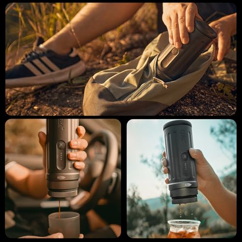 IKAPE Newly KAPO K2 Portable Espresso Machine with Bl uetooth APP Connect & 51mm Bottomless Basket, Electric Coffee Maker 20 Bar Pressure, for Home, Travel, Camping - size: 51mm
