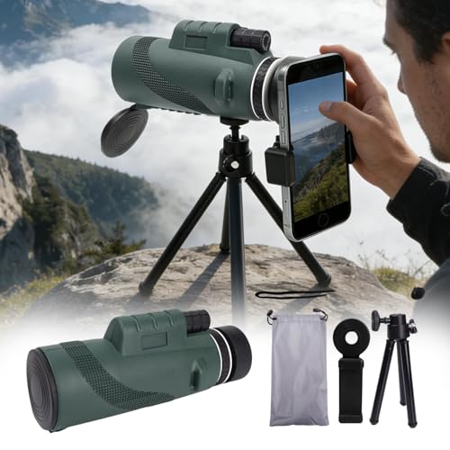Portable Zoom HD 80x100 Telescope Folding Long Distance Mini Powerful Telescope for Hunting Sports Outdoor Camping Travel ﻿ (Green) - color: Green