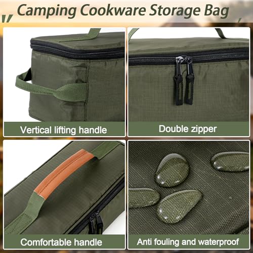Heavy Duty Outdoor Tool Bags for Men, Wear Resistant Tool Storage Bag with Adjustable Shoulder Strap, Durable & Waterproof Tool Organizer - size: 5L-Green