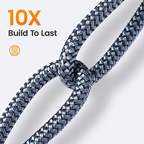 AINOPE 2-Pack USB to USB C Cable 3.1A Fast Charge, [3.3FT+10FT] Right Angle Type C Charging Cable, Durable Nylon Braided USB C Cable Fast Charge Compatible Galaxy S10 S9 S8 Plus S21, LG V30,V20,G6 - color: Grey, size: 3.3FT+10FT