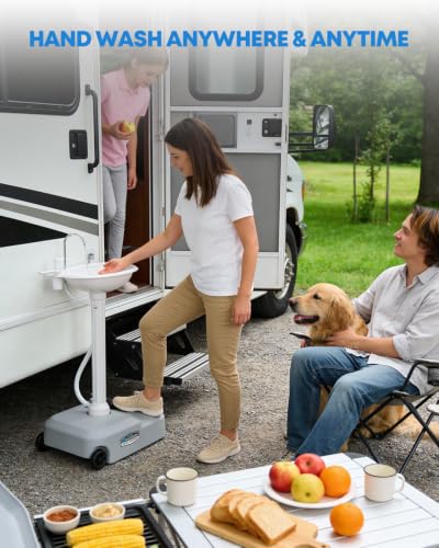 Kohree Portable Sink Hand Wash Station with Wheels & 5 Gal Water Tank
