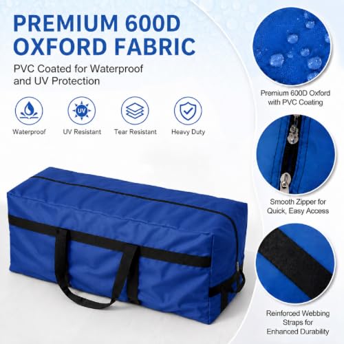 PJT 142 Gallon Extra Large Storage Bag for Pool Accessories, Blue - size: Blue - 57 x 24 x 24 in