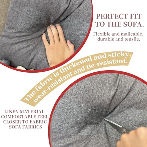 Gheeidau Linen Repair Tape 4x70 Inch Self-Adhesive Couch Patch Repair Fabric Patch for Furniture,Sofas,Cushion,Chairs,Bags,Linen Goods(Oatmeal) - color: Oatmeal
