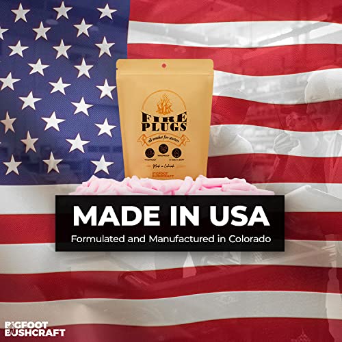 Non-Toxic Waterproof Fire Starters with 5+ Minute Burn for Emergencies, Survival, Campfires, Fire Pits, Grills - Made in the USA - 50 Pack