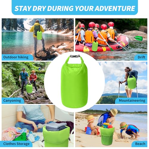 Dry Bag Set, Waterproof Small Lightweight Dry Bags for Paddle Board Kayaking, Fishing, Camping(Green, 20L 2Pack) - color: Green, size: 20L 2Pack