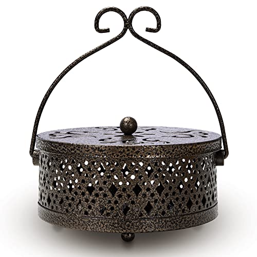 MyLifeUNIT Mosquito Coil Holder, Retro Portable Mosquito Incense Burner for Home and Camping (Bronze) - color: Bronze