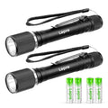 Lepro LED Mini Flashlight High Lumens with Clip, Waterproof, Energy Saving, Portable for Outdoor, Emergency, AA Batteries Included, Tactical & Camping Accessories