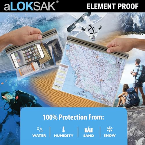 LOKSAK - aLOKSAK Waterproof Cellphone Dry Bags - Airtight Underwater Phone Pouch - Touch Screen Compatible - Diving Certified - size: 6 X 9 inch - 2 Pack