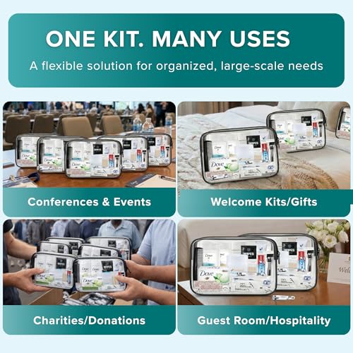 5 Pack Unisex Travel Hygiene Kits – 20-Piece Premium Brand-Name Toiletries - size: 5 Pack