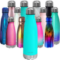 CHILLOUT LIFE 25oz Insulated Stainless Steel Water Bottle, Leak Proof - color: Aqua Blue
