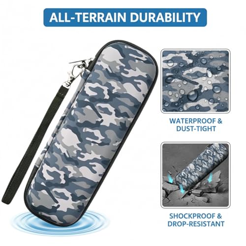 Toothbrush Travel Case for Oral-B Pro & iO & Smart Series, Sonicare ProtectiveClean, AquaSonic, Hard EVA Protective Storage Case with Detachable Hand Strap-Camouflage