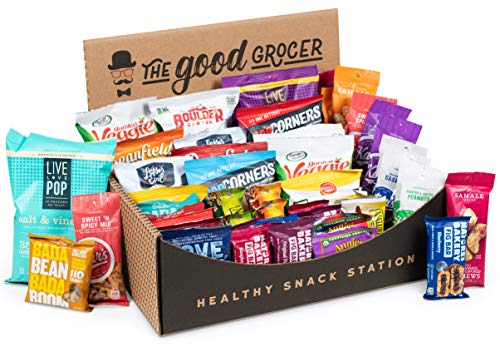All Natural Healthy Snack Station (50 Count) by The Good Grocer - Office Snacks, Variety Pack, School Lunches (Includes Display Box) - size: 50 Piece Set