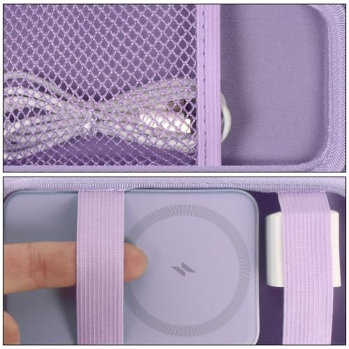 Power Bank Case for Anker MagGo 633/622/621/321 Portable Charger, Box Only - color: Purple, size: Medium