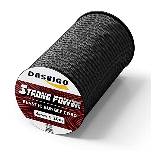 Elastic Bungee Shock Cord 3-8mm (Black, 3/16'' x 66FT) - color: Black, size: 3/16'' x 66FT