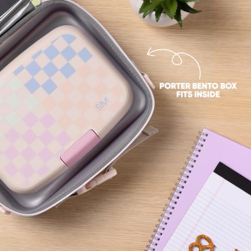 Simple Modern Hadley Lunch Box with Shoulder Strap | Kids & Adults | Insulated Bag with Pockets for Women, Men, Girls, Boys - color: Pattern: Hopscotch Checkmate