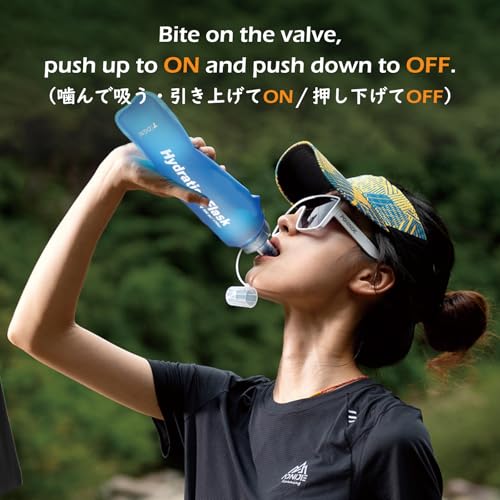Running Water Bottle Handheld Plastic Flask Hydration Vest Packs Waist Belt Replacement for Runners Marathon Cycling Hiking - color: 03 Soft Flasks - Blue - 250ml/8.45oz - 2 Packs