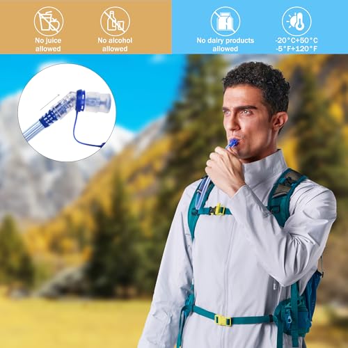 N NEVO RHINO Hydration Bladder 1.5L-3L Kit, Water Bladder for Running Vest - color: 2L-Blue