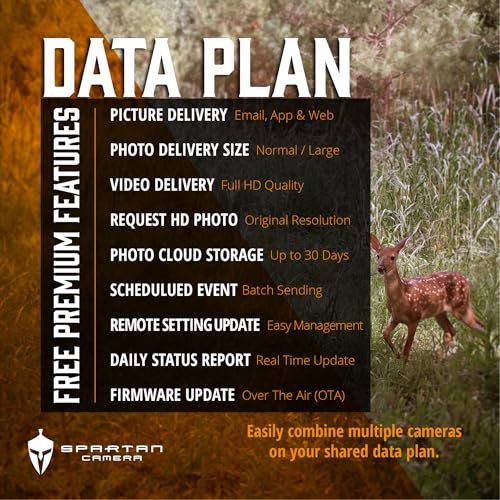 Spartan Camera GoLive 4G LTE Trail Camera, Free Roaming in US, Live-Streaming, Anti-Theft GPS, On-Demand Image&Video Capture, Real-time Updates, Built-in Lithium Battery, Blackout (2, Verizon) - size: Verizon