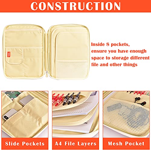 Lanola A4 Document Bags Portfolio Waterproof Business File Holder Travel Gear Organizer Electronics Accessories Bag - color: Dark Blue