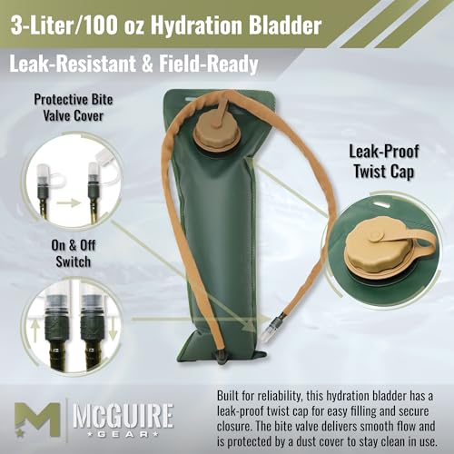 Hydration Bladder, 3L/100 oz. Water Bladder, Leak Proof Hydration Pack, Water Reservoir with Insulated Drinking Tube for Hiking, Cycling, and Biking