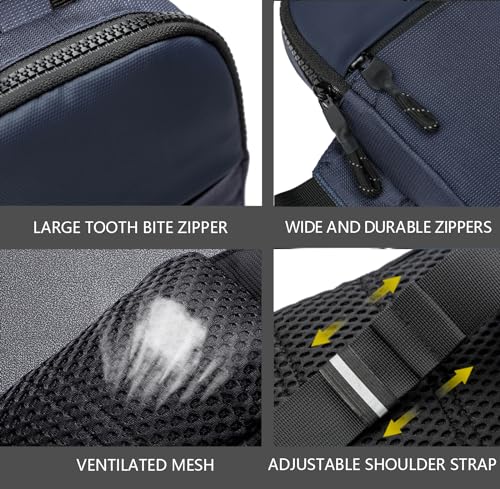 higouta Mini Sling Bag for Men Women, Small Crossbody Casual Utility Chest Phone Bag for Travel Workout - color: Nave Blue