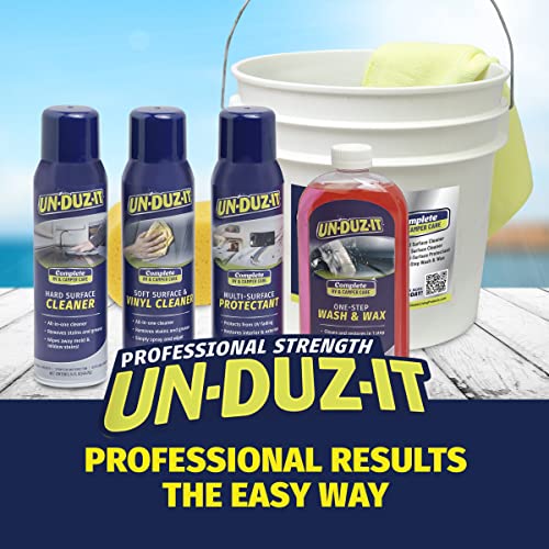 RV 7-Piece Detailing Kit, Contains RV Wash and Wax, Soft Surface and Vinyl Cleaner, Hard Surface Cleaner, Multi-Surface Protectant Spray, Bucket, Sponge and Microfiber Towel