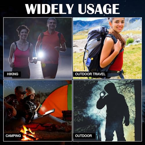 Mudder 24 Pack Hand Crank Flashlight, Light 7 - color: Red, Blue, Orange, Purple
