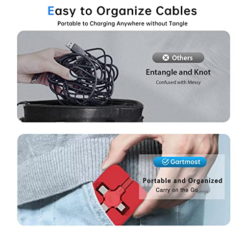2 Pcs 3 in 1 Retractable Multi Fast Charging Cable Bulk with Phone Stand | USB C/Micro USB/L Easy Use and Portable, Compatible with iPhone 17/16/15/14/13/12/11/X/XR/XS/8/Android/Tablet (3.28FT) - color: Purple+Pink