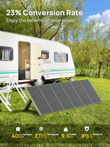AFERIY Portable Foldable 400W Solar Panel Adjustable,ETFE IP65 Waterproof - color: Solar Panels-D