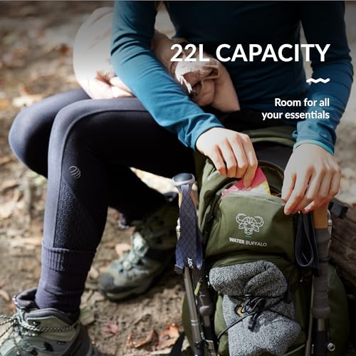 Water Buffalo Sherpa 22L Hiking Hydration Backpack, 2L Bladder - color: Canopy