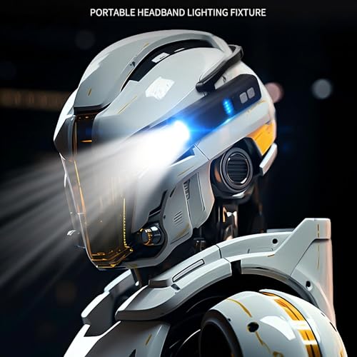 LED Ear-Hanging Headlamp Rechargeable, Motion Sensor Hands-Free Light, 1200mAh Long Battery Life, 90 Wide Beam, IPX4 Waterproof Headlight for Outdoor Fishing Camping Running Hiking Repairing Emergency