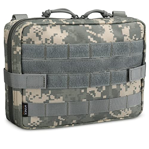 WYNEX Tactical Admin Molle Pouch, Medical EDC EMT Utility Bag Shell Design Attachment Pouches 1000D Nylon Hiking Belt Bags - color: ACU Camo