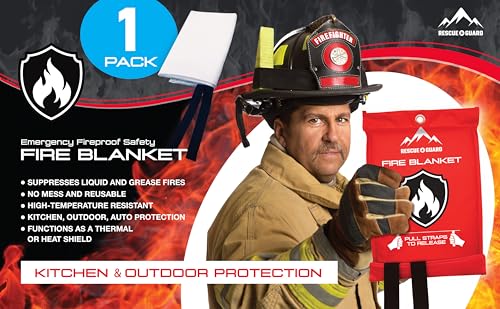 1080 Pack 40”x40” Fire Blanket for Home & Kitchen - Firemen Essential Stuff | Emergency Fire Blankets for Home & Kitchen for Survival - Home House Safety Supplies kit Must Haves - Firemen Safety Gifts - size: 1080 Pack