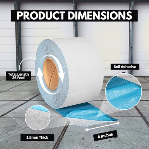 DuraMark RPT-750 Reflective Pavement Marking Tape, White, 4 in x 36 ft - color: White, size: 4 Inch x 36 Ft