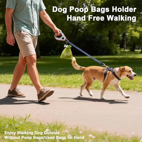 2PCS Dog Poop Bag Holder, Waste Holder for Dispenser Carrier, Hand Free Metal