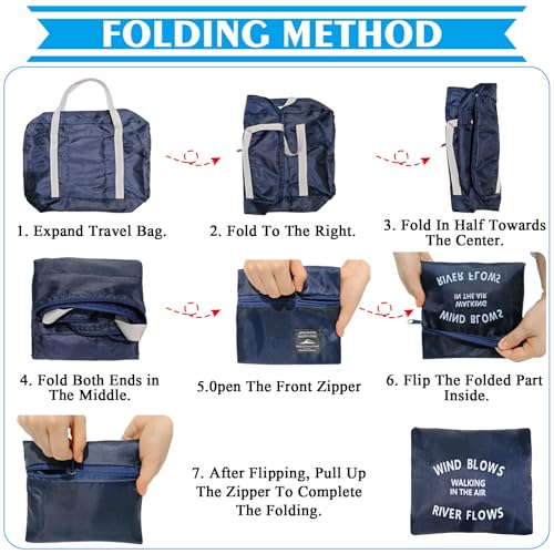 12PCS For Spirit Airlines Personal Item Bag Travel Bag Carry on Luggage Foldable Duffel Bag Sports Gym Bag Water Resistant Travel Duffel - color: 12Pcs