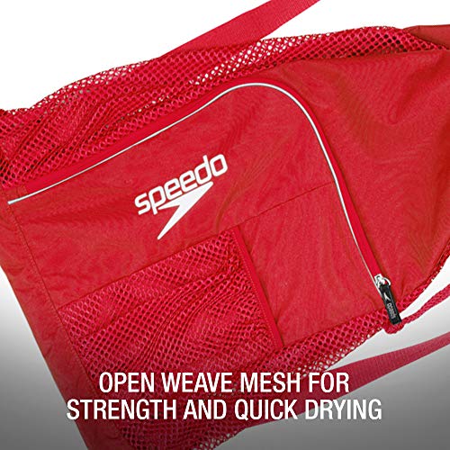 Speedo Unisex-Adult Drawstring Deluxe Ventilator Mesh Equipment Bag - color: Fuchsia Purple