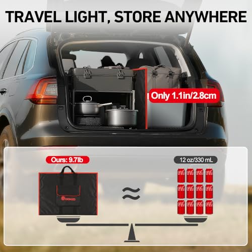 DOKIO 200W Portable Foldable Solar Panel Kit with Charge Controller | Folds to 20 x 26.4 in and weighs 9.7 lb; USB ports; for 12V batteries, power stations, RVs, camping, and emergencies