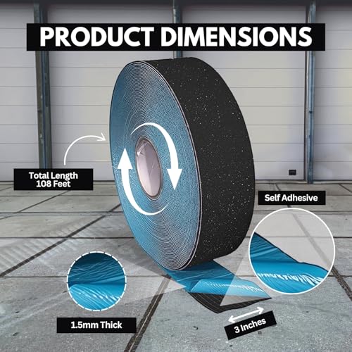 DuraMark RPT-750 Reflective Pavement Marking Tape, Black, 3 in x 108 ft - color: Black, size: 3 Inch x 108 Ft