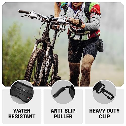 NoCry Water Resistant Safety Glasses Case with Clip - Heavy Duty Semi Hard Large Sunglasses Holder for Men and Women with Cleaning Cloth - size: For Glasses, style: Dirt & Water Resistant