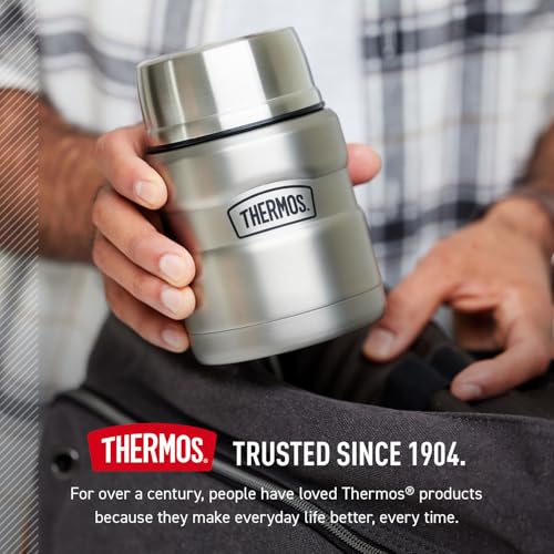 THERMOS Stainless King Food Jar with Spoon, 16oz, Matte Teal - color: Matte Teal, size: 16 Ounce