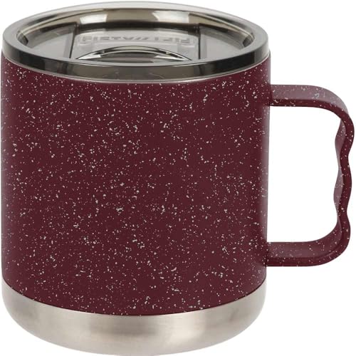 FIFTY/FIFTY 15oz - Brick Red Speckled Camp Mug with Slide Lid | camping-cooking-utensils - color: Brick Red Speckled