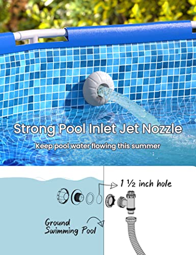 SUMMERBUDDY Above Ground Pool Parts Kit, Split Plunger Valve and Adapters | Includes split and standard plunger valves, 1.5" inlet nozzle, 1.25" outlet strainer and hose adapter for compatible pools.