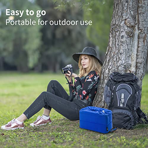 Koolertron Shockproof Camera Photo Bag for SLR TLR Camera Insert Partition Padded Case,Can be Put Directly Into the SLR Camera Bag With Freely Adjustable Compartment - color: Blue