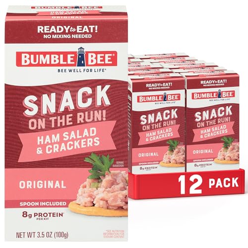 Bumble Bee Snack On The Run! Ham Salad Kit (Pack of 12) - size: 3.5 Ounce (Pack of 12)